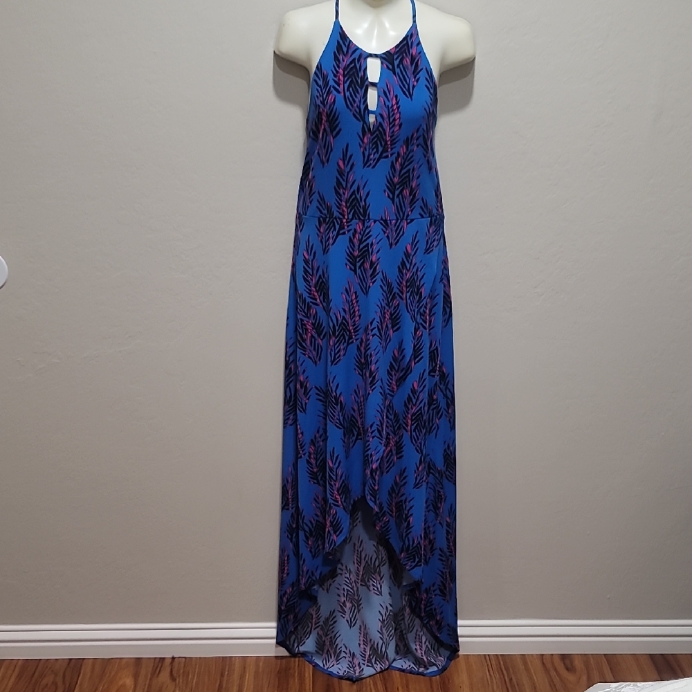 Candie's Blue and Black Cut Out Tie Front Sundress